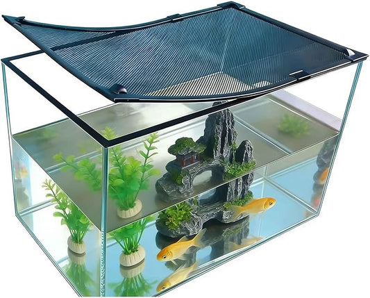 Fish Tank lid Magnetic Aquarium lid Fish Tank Hood top Cover Anti-Jumping net Cover mesh to Protect Fishes Jumping Out