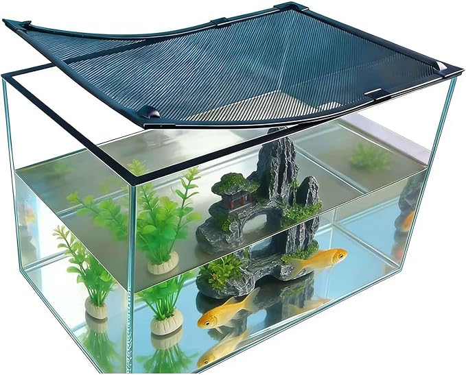 Fish Tank lid Magnetic Aquarium lid Fish Tank Hood top Cover Anti-Jumping net Cover mesh to Protect Fishes Jumping Out