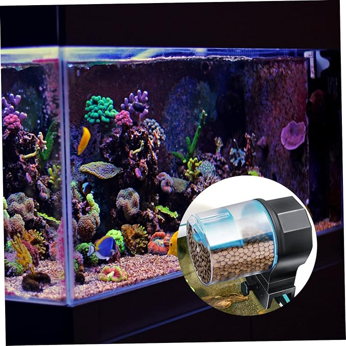 COLLBATH Automatic Fish Feeder for Aquarium Set Intelligent Feeding for