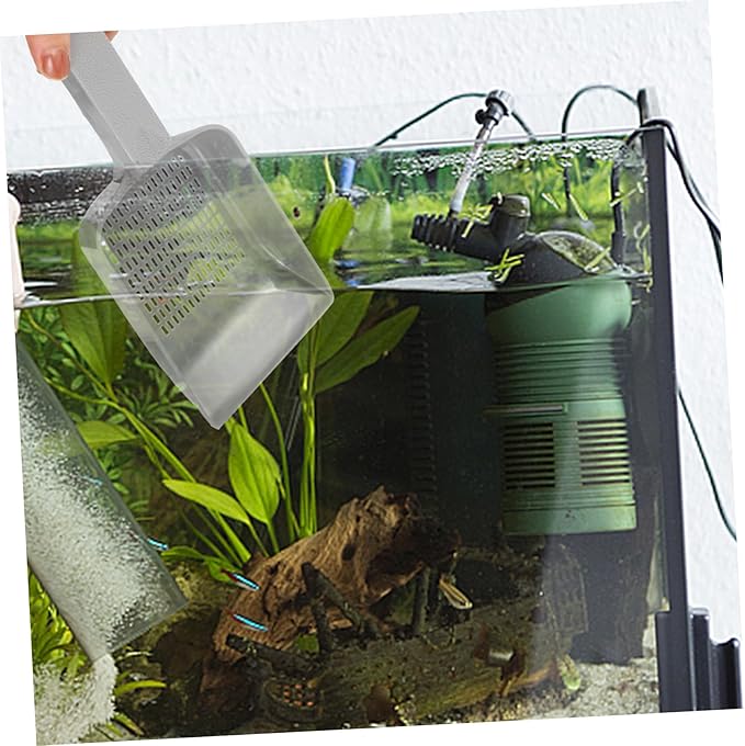 BESPORTBLE Multifunctional Fish Tank Sand Scoop with Drainage Aquarium Gravel Shovel for Easy Sediment Cleaning Essential Tool for Aquarium Maintenance