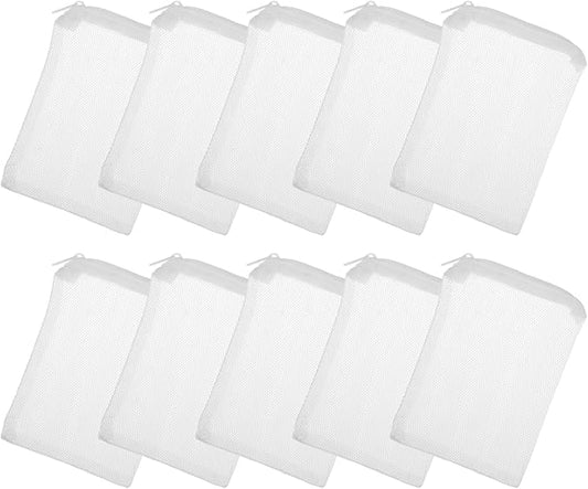4 x 6 inch Mesh Filter Bags, 10 Pcs Reusable Bags with Zipper, Aquarium Filter Media Bag, Reusable Mesh Bags for Fish Tank Aquarium Filters