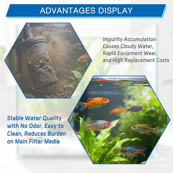 Aquarium Filter Fish Poop Filter, Aquarium Fish Waste Collector Internal Filte Fish toilet, fish waste collection and sedimentation filter, Aquarium Fish Stool Suction Collector Fish for Manure Filt