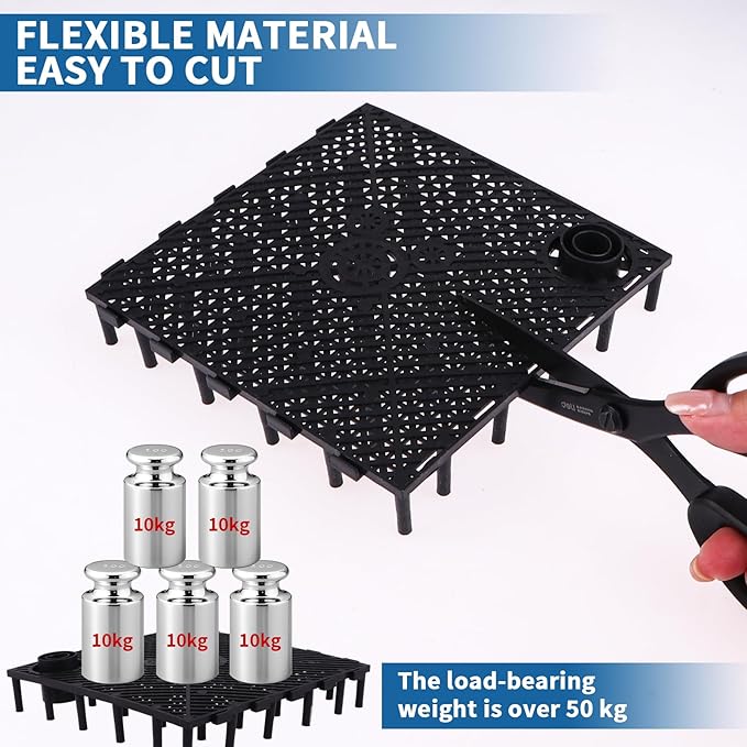 24pcs Undergravel Filter Aquarium Divider Tank (5.7'' x 5.7'') Under Gravel System for Clean Water with 6 Uplift Tube for Fish Tank Separation Bottom Filtration & DIY Aquascaping