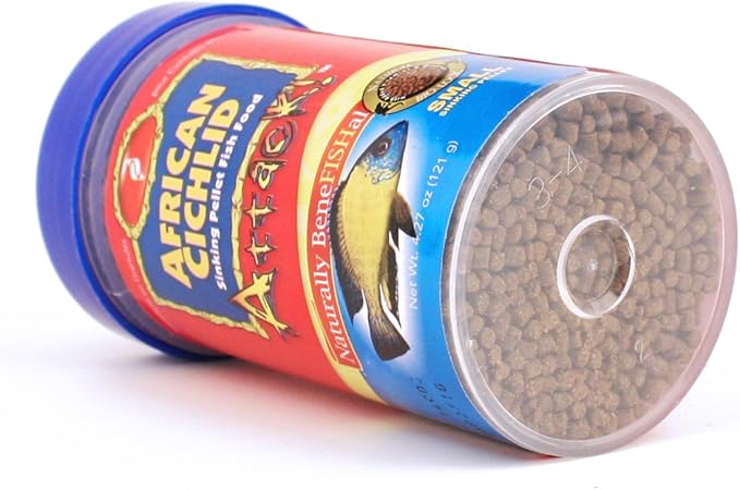 African Cichlid Attack Sinking Pellet Fish Food (4.27 oz)