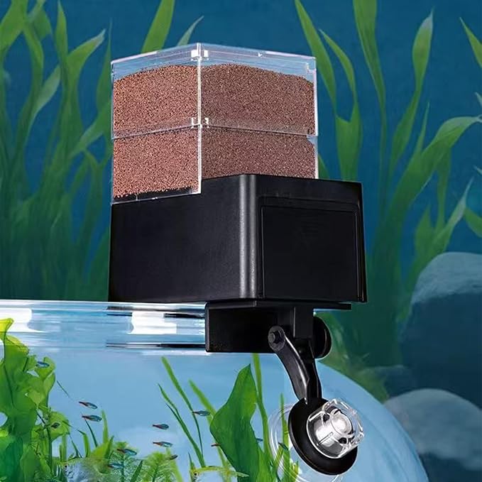 Fish Feeder - 5-Speed Intelligent Automatic Feeder | Adjustable Airtight Aquarium For Tanks And Ponds; Ideal For Fish, Turtles, Bettas, Shrimp And More: Schedules