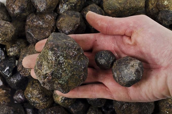 Fantasia Materials: 3 lbs Large Mud Garnet Rough Stones from India