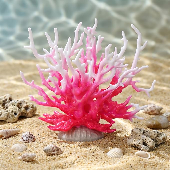 Aquarium Decor Plastic Plant Small, Artificial Aquarium Coral Ornament, Fish Tank Fake Coral, Aquarium Plants Decorations, Plastic Fish Tank Accessories, Multi-Purpose Simulation Water Grass