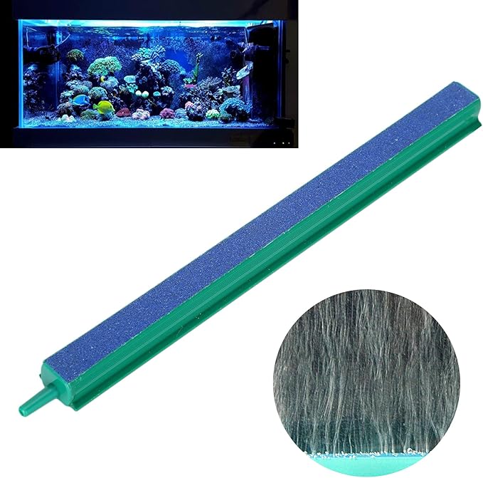 GLOGLOW Nan Air Stone Bar, Sand Bar for Aquarium, Efficient Bubble Release and Heat Dissipation, 20cm Long for Fish Tank Oxygenation Fish Tank and Accessories (20cm / 7.9in Long)