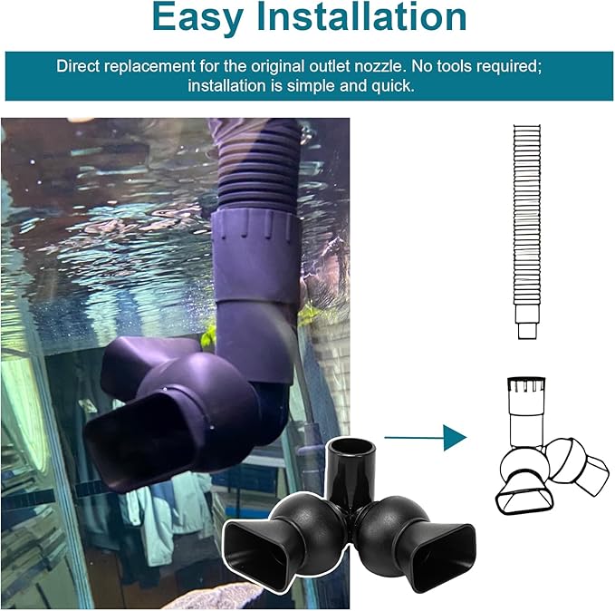 Replacement Output Nozzle for Fluval Fx4/Fx5/Fx6 High Performance Canister Filters Assembly, Aquarium Return Nozzle for Fluval Fx4,Fx5 Fx6 Replacement Parts