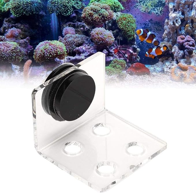 Fish Acrylic Bracket Base, Aquarium Rack Bracket Transparent Bracket Holder Frag Plugs Rack Suction Cup(4Holes)