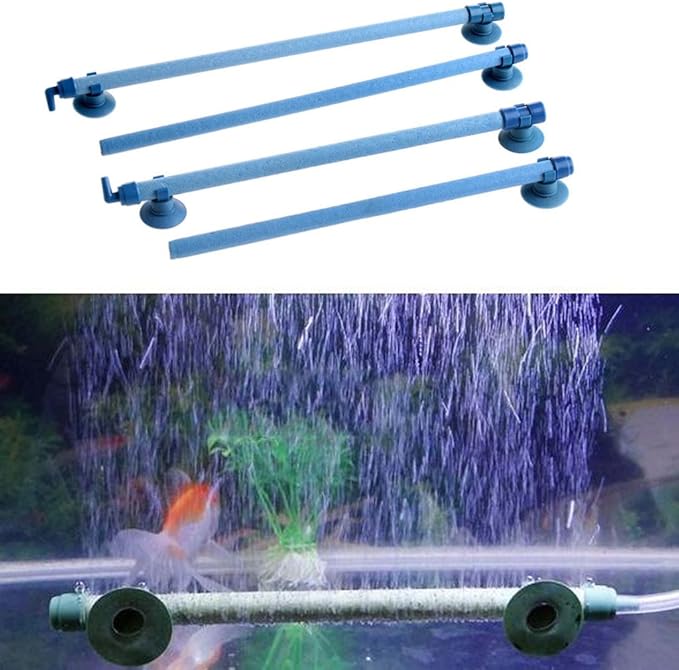 7" 10" 14" 18" 23" 28" Aquarium Air Stone Bubble Tube with Suction Cup Fish for Accessories