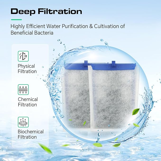 hygger HG137-10W Bio-Bag Filter Cartridges for Aquarium: 16 Pack Aquarium Replacement Filter Cartridges