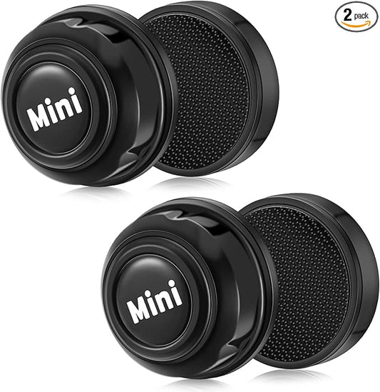 Cunhill 2 Pieces Mini Aquarium Glass Cleaner Magnetic Algae Scraper 1.57 x 1.38 Inch No Scratch Fish Tank Glass Cleaner Magnetic Brush for Thick Fish Tank Glass Acrylic Aquarium(Black)