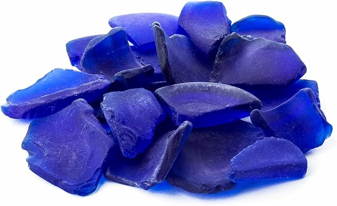 Galapagos (05131 Aquarium Sea Glass, Deep Sea Blue, 4lb Bag