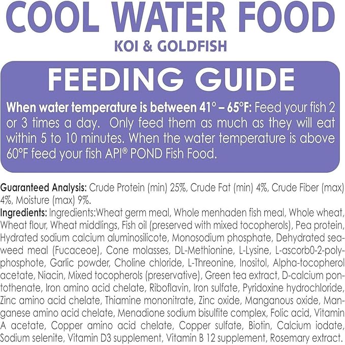 API POND COOL WATER FOOD Pond Fish Food 11-Ounce Container