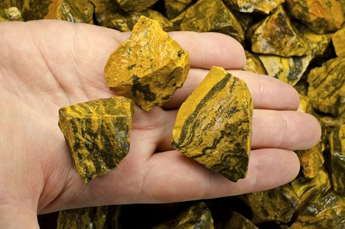 Fantasia Materials: 1 lb Tiger Jasper Rough Stones from India