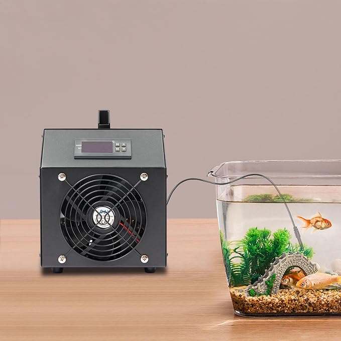200W Aquarium Chiller for Fish Tank, 15.85 Gal Water Chiller with Pump, Electronic Cooling for Hydroponics, Axolotl & Freshwater Tanks