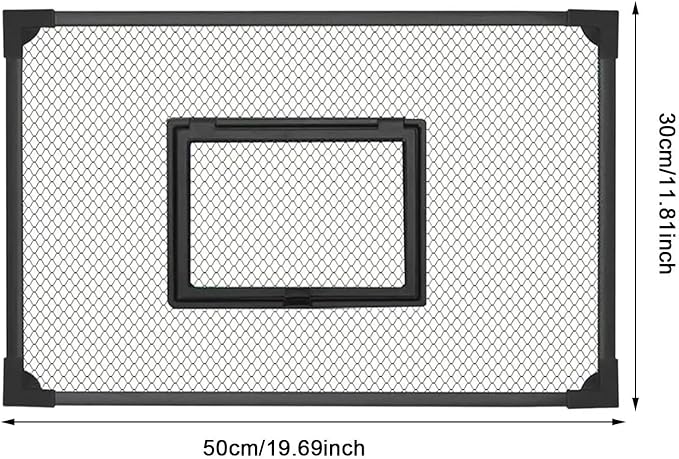 Mesh Screen Netting for Fish, Magnetic Self Assembly Fish Tank Lid Net Cover Multiple Sizes(80x40cm)