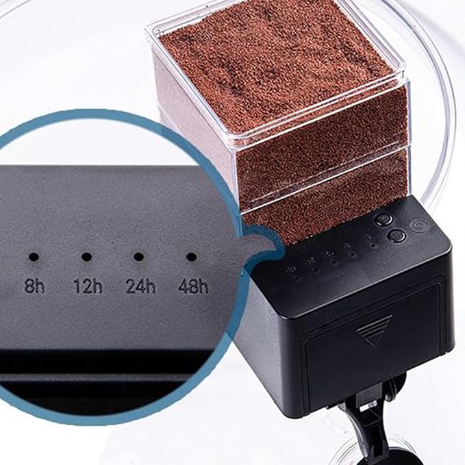 Smart Automatic Fish Feeder, Adjustable 5-Speed Airtight Timer & Aquarium Auto Feeding Device, Pet Supplies for Home Tank Turtles Betta Fish Pond Shrimp Hamster Water Bait Feeding, Convenient