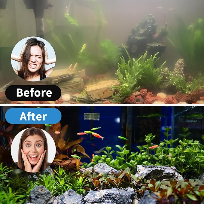 Fish Tank Filter with U-V Light, Submersible Aquarium Filter for 10 to 40 Gallon Fish Tank, U-V Filter