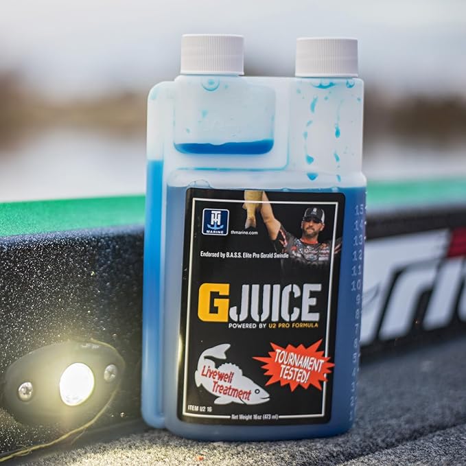 T-H Marine G-Juice Liquid Livewell Treatment - Freshwater Fish Water Conditioner, 16 oz. - Safe Ammonia Remover & Electrolyte Enhancer for Fish Health, Easy Application & Stress Reduction