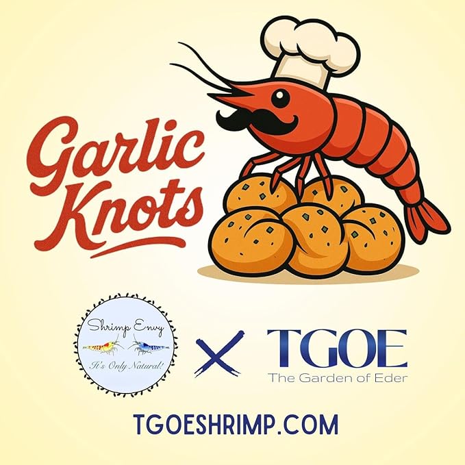 Shrimp Envy x TGOE Garlic Knots Natural Healthy Immunity Vitality Shrimp Food for Shrimp Fish Snail Crab Growth - 35g