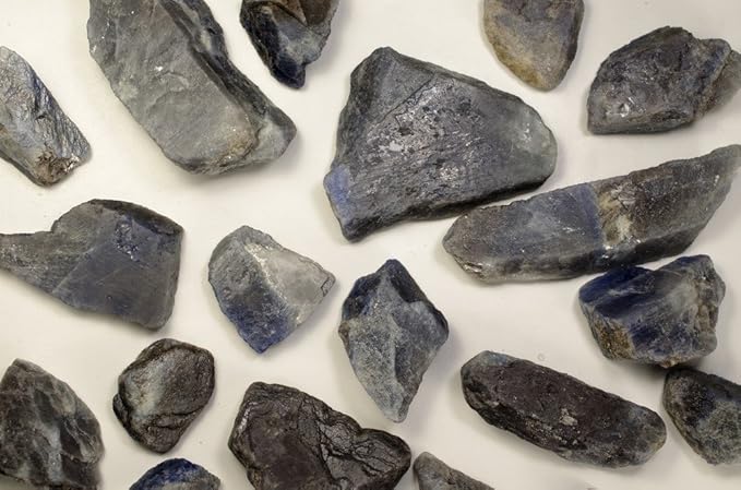 Fantasia Materials: 1/8 Lb of Large Blue Sapphire Rough Stones from Brazil
