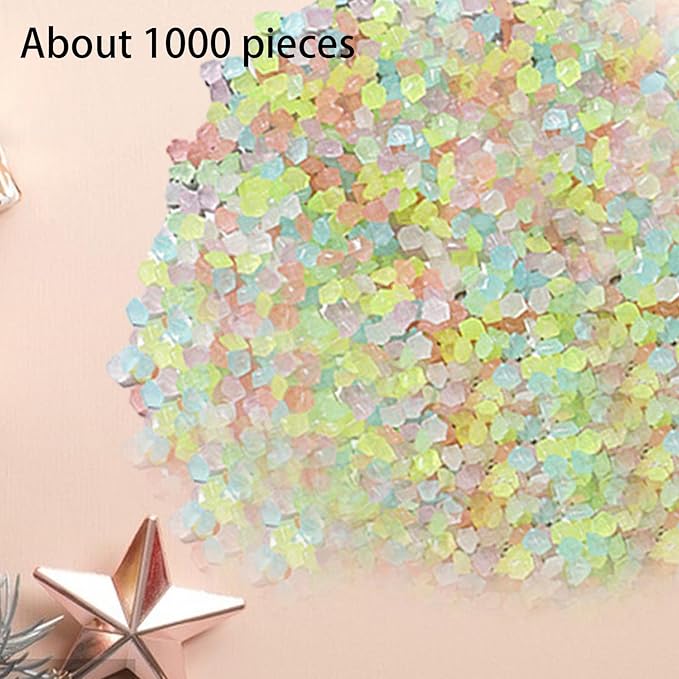 3 Packs Aquarium Stones Resin Glow Pebbles Small Luminous Gravel DIY Craft Sand Materials Shining Decorative Rocks Suitable for Garden Pathway Fish