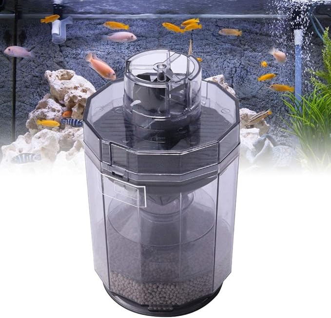 JTLB Fish Complete Aquarium External Canister Filter 16×9×9 Multi Functional Aquarium Filter Bucket Round Shape Fish Automatic Suction Cleaner
