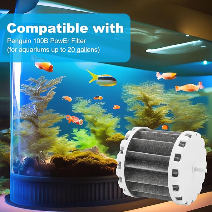kingsea PRBW100B Biowheel Aquarium Filters Compatible with Penguin 100 100b Power Filters Aquarium Filter Replacement Parts, 1PC
