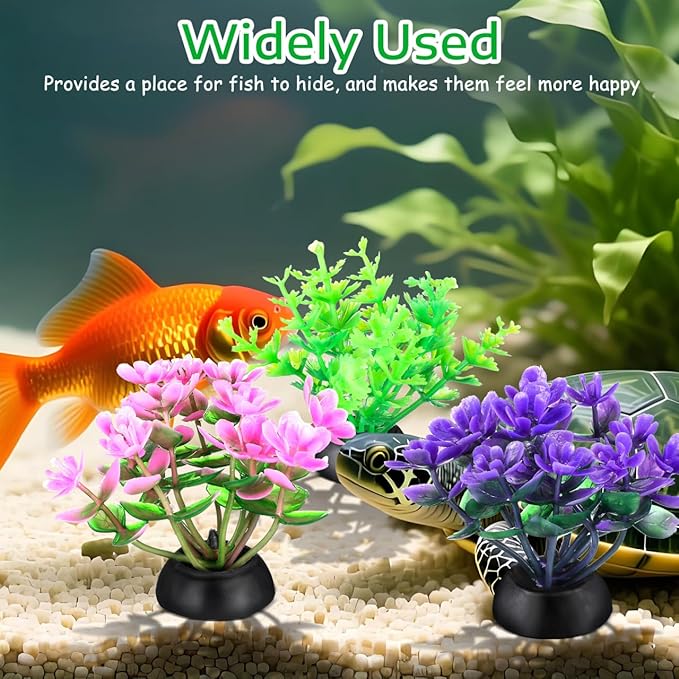 Gadpiparty 20pcs Mini Aquarium Plants, Fake Aquarium Plants, for Fish Tank Adornment, for Home Office