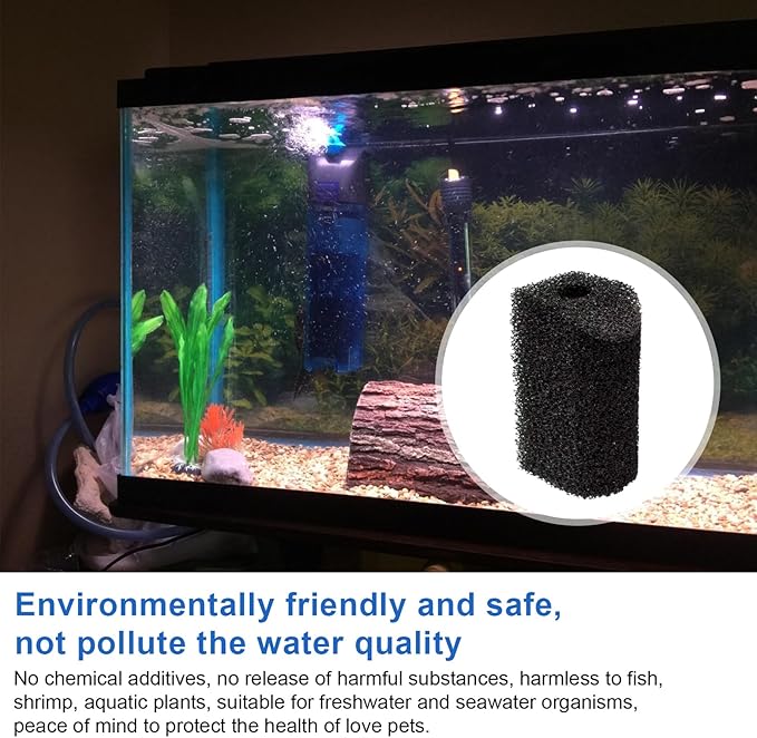 Aquarium Filter Sponge, Compatible with Penn-Plax Cascade 600 Filter, Provides Physical and Biological Filtration for Aquariums(2 Sponge)