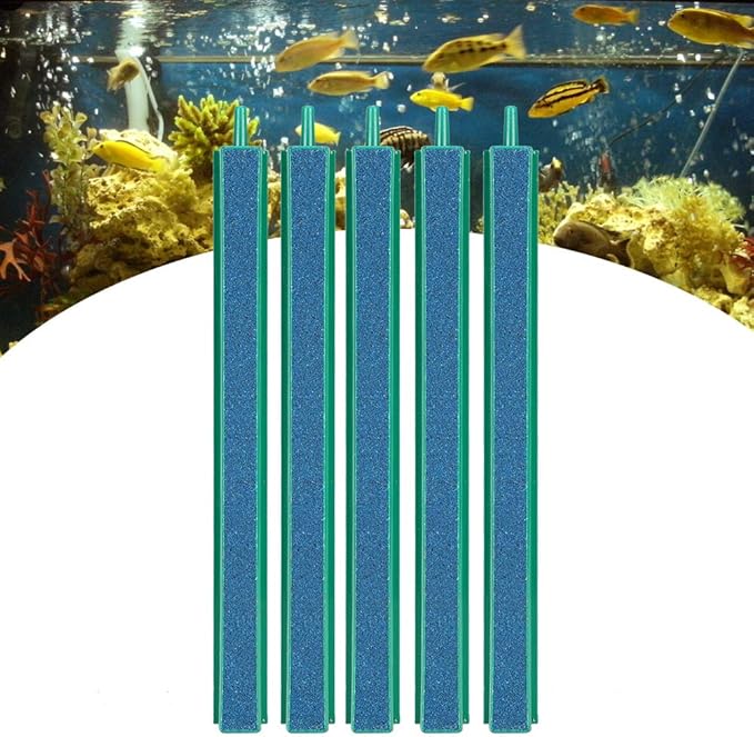 POCREATION Aquarium Sand Bar, Oxygen Diffuser Aeration Fish Air Stone Bars, PVC Sandstone, for Various Aquariums (L)