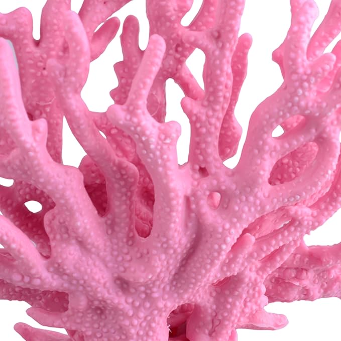 Artificial Aquarium Plant Ornament Decor Plastic Coral Reef Fish Tank Decoration Pink