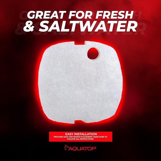 Aquatop Replacement White Filter Pads for CF-300 – Keeps Water Clear – Traps Dirt & Waste – Controls Organic Particles – Pack of 3