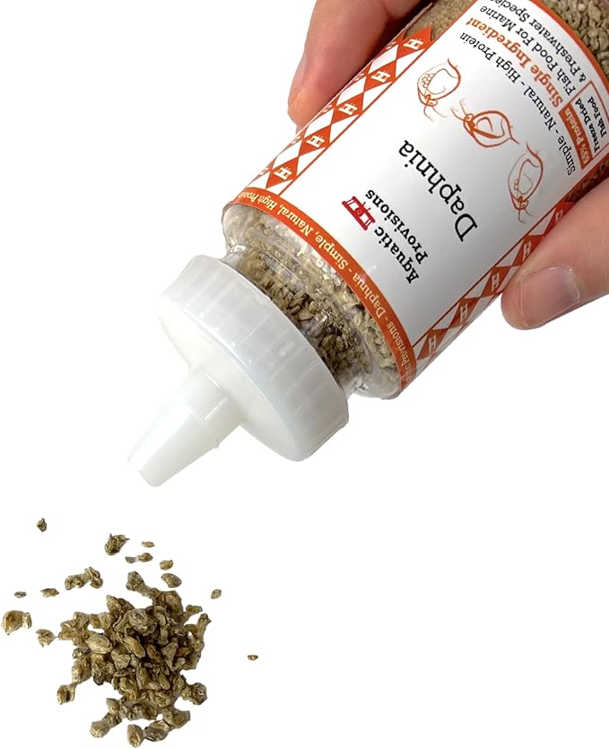 Aquatic Provisions Freeze Dried Daphnia 0.5 oz, Fish Food for Freshwater and Marine Aquarium Fish, Invertebrates, and Fry