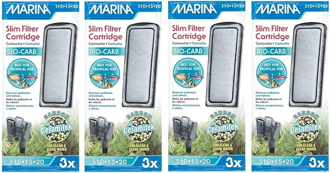 Marina Slim Filter Carbon Plus Ceramic Cartridge (12-Count)