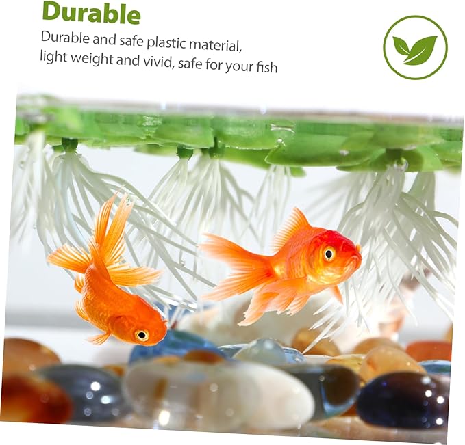 TEHAUX 36pcs Artificial Floating Duckweed Plant Artificial Foliage Pond Decor Pond Scenery Aquarium Fish Tank Decoration