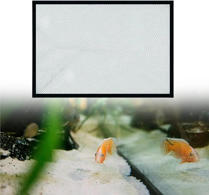 Mesh Screen Netting for Fish, DIY Magnetic Fish Tank Lid Mesh Net Multiple Sizes(50x30cm)