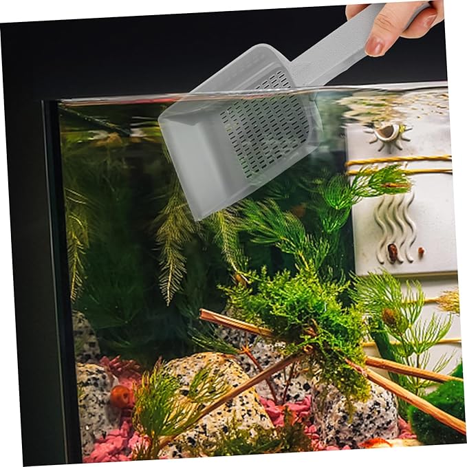 BESPORTBLE Multifunctional Fish Tank Sand Scoop with Drainage Aquarium Gravel Shovel for Easy Sediment Cleaning Essential Tool for Aquarium Maintenance