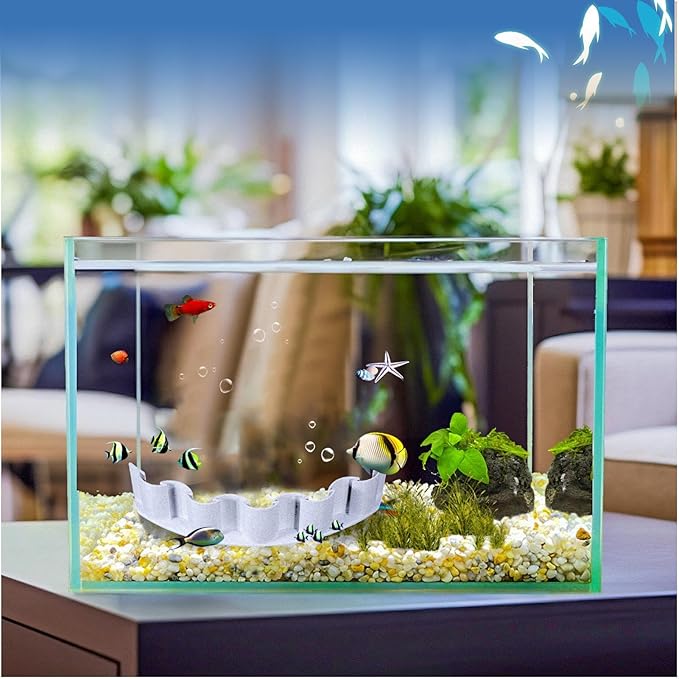 Aquarium Substrate Barrier Divider | Fish Tank Sand Screen Fence for Landscaping, Decorative Board to Separate Gravel & Soil Layers in Aquariums, Terrariums & Planted Tanks Setup