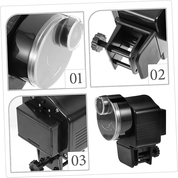 Happyyami Automatic Fish Feeder for Aquarium Electric Fish Food Feeding Tool with Timer and Betta Vacation Feeding Solution