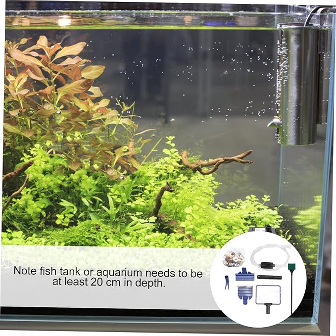 1set Fish Tank Water Changer Sand Washer Manual Siphon Cleaning Tool for Aquariums Water Replacement Dirt Removal and Sand Washing Kit Flexible Thickened Tube for Deep Tanks