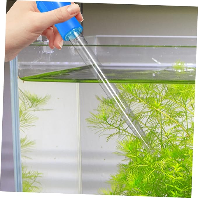 2Pcs Aquarium Gravel Vacuum Pump Handheld Fish Tank Cleaner with Extension Tubes for Easy Water Removal Material Strong Suction Convenient Operation