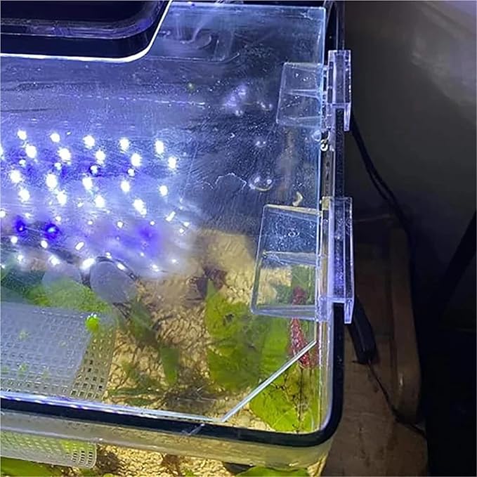 40 Pcs Fish Tank Lid Acrylic Holders – Secure Bracket Support for Rimless Aquarium Glass(Clip Width 12mm)
