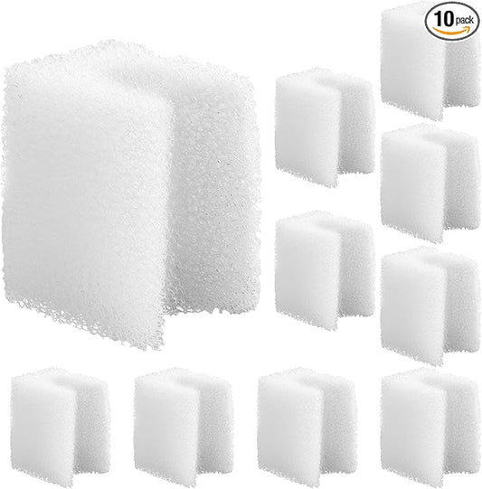 Nosiny 10 Pack Underwater Filter Foam Pads Compatible with Fluval U1, Replacement Underwater Aquarium Filter Media