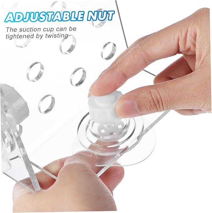 POPETPOP Coral Rack- Transparent Fish Tank Coral Holder with Suction Cup Acrylic Coral Bracket Base for Aquarium Fish Tank- 13 Plug Holes