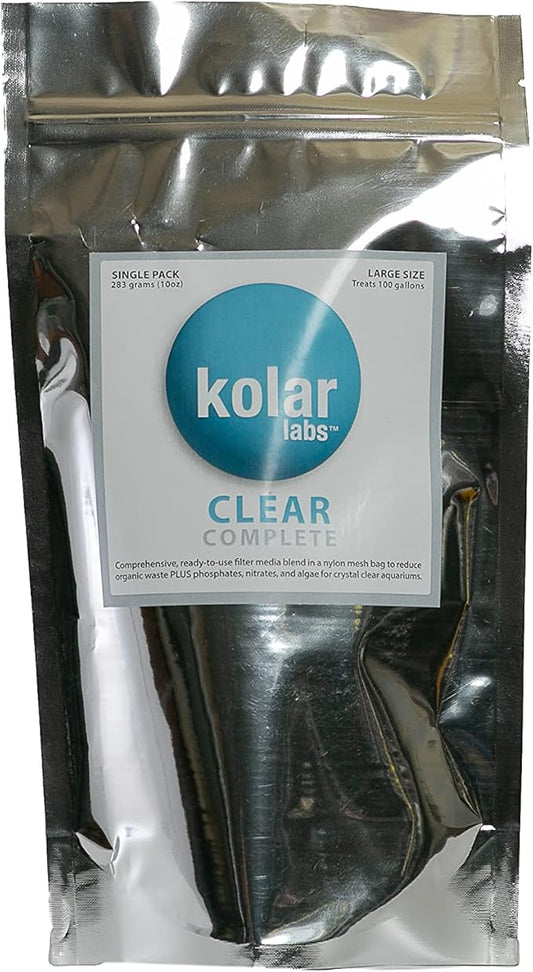 Kolar Labs Clear Complete – Comprehensive, Fast-Acting, Pre-Rinsed, Nitrate and Phosphate Reduction Filter, Large Packet