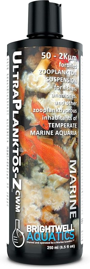 Brightwell Aquatics UltraPlanktos Z CWM - Liquid Zooplankton Feeding Suspension for Fishes, Anemones & Other Inhabitants of Cold Water Marine Aquariums