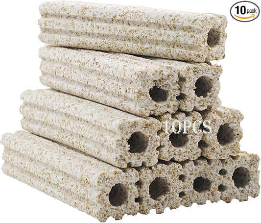 PINVNBY 6.2 Inch Large Filter Media for Aquarium,10 Pcs Fish Tank Ceramic Bio Blocks for Freshwater and Saltwater Sump Tank,Aquaculture and Koi Ponds